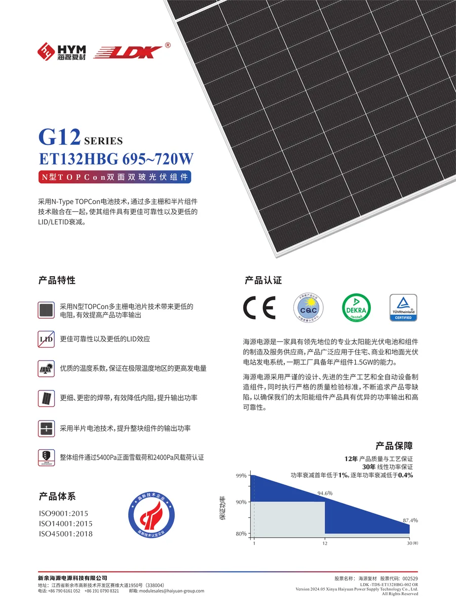 供应商 ET132HBG 数据表预览